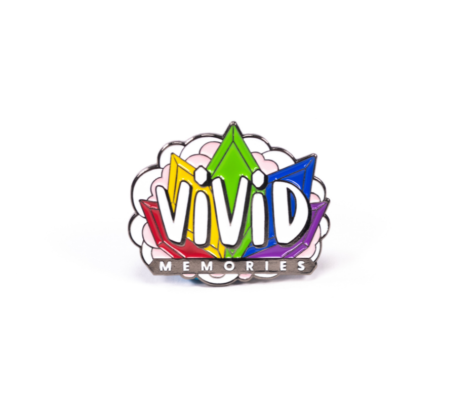 Vivid Memories Logo Enamel Pin – Floodgate Games